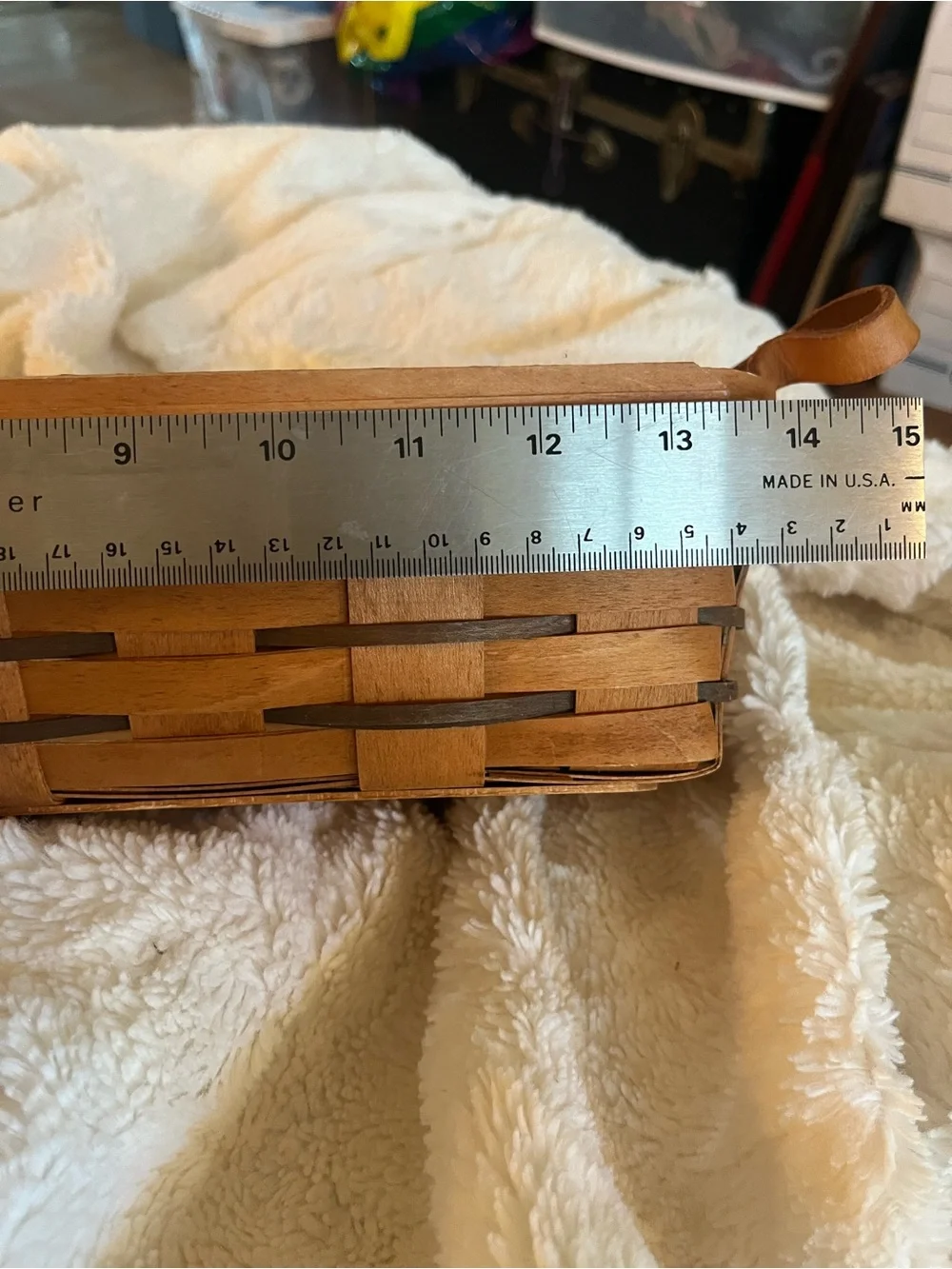 Longaberger bread basket with handles